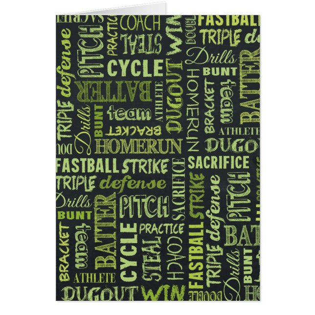 Fastpitch Softball Chalkboard Termen (Voorkant)