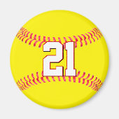 Fastpitch Softball Custom Numbers/Letters Sports Magneet (Voorkant)
