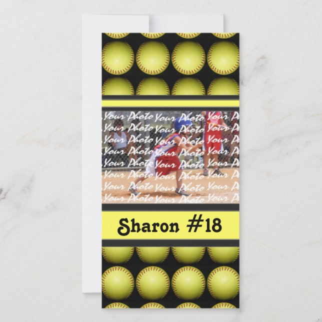 Fastpitch Softball-fotokaart (Voorkant)
