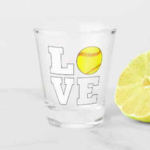 Fastpitch Softball LOVE Fun Player of Coach Party Shot Glas