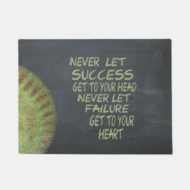 Fastpitch Softball Motivatie succes Deurmat (Voorkant)