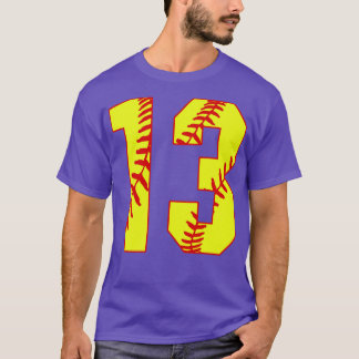 Fastpitch Softball Nummer 13 13 Softball Jersey U T-shirt
