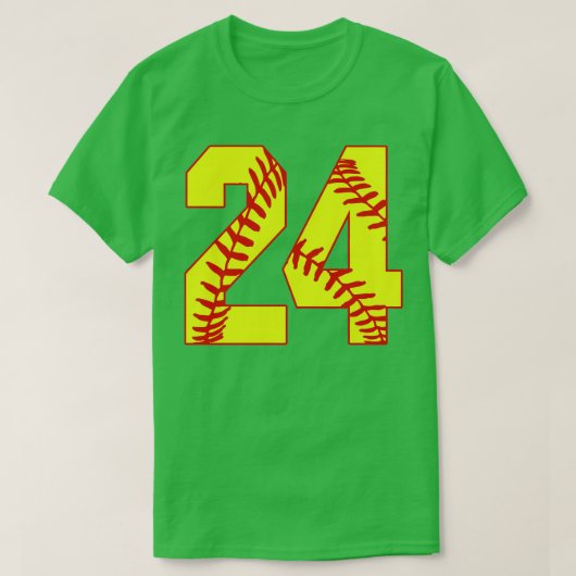 Fastpitch Softball Nummer 24 24 Softball Jersey U T-shirt (Design voorkant)