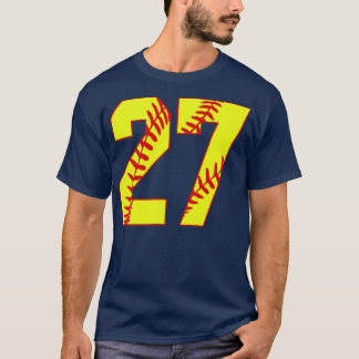 Fastpitch Softball Nummer 27 27 Softball Jersey U T-shirt