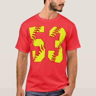 Fastpitch Softball Nummer 53 53 Softball Jersey U T-shirt