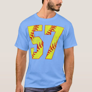 Fastpitch Softball Nummer 57 57 Softball Jersey U T-shirt