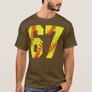 Fastpitch Softball Nummer 67 67 Softball Jersey U T-shirt