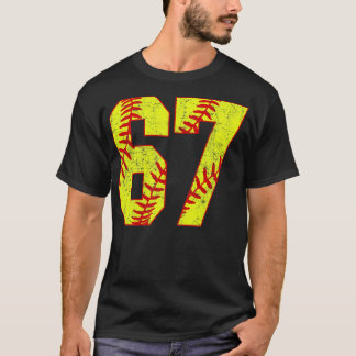 Fastpitch Softball Nummer 67 67 Softball Jersey U T-shirt