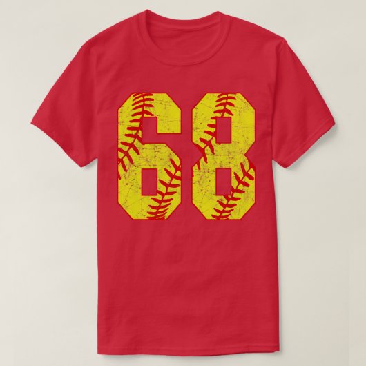 Fastpitch Softball Nummer 68 68 Softball Jersey U T-shirt (Design voorkant)