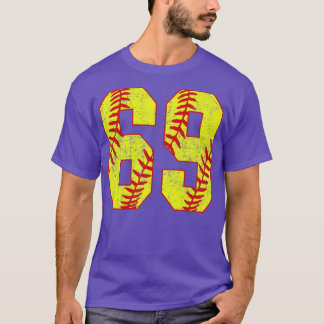 Fastpitch Softball Nummer 69 69 Softball Jersey U T-shirt