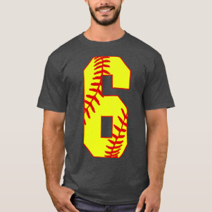 Fastpitch Softball Nummer 6 6 Softball Jersey Uni T-shirt
