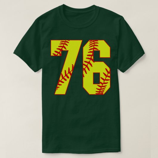Fastpitch Softball Nummer 76 76 Softball Jersey U T-shirt (Design voorkant)