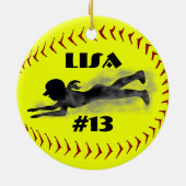 Fastpitch Softball Ornament (Achterkant)