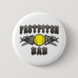 Fastpitch Softball Pap Tribal Ronde Button 5,7 Cm