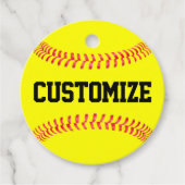 Fastpitch Softball Party - Aangepast team / Player Bedankjes Labels (Voorkant)