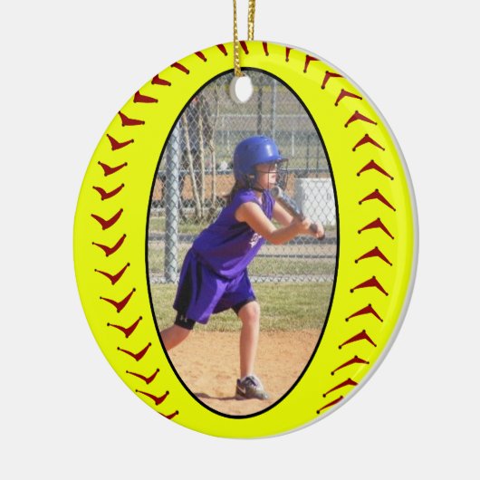 Fastpitch Softball Photo Ornament (Links)