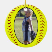 Fastpitch Softball Photo Ornament (Achterkant)