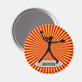 Fastpitch Softball Pitcher Magnet Magneet (Voorkant / Achterkant)