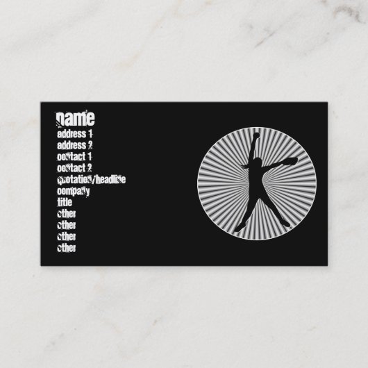 Fastpitch Softball Pitcher Profielkaarten Visitekaartje (Voorkant)