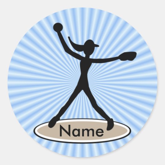 Fastpitch Softball Pitcher Sticker (Voorkant)