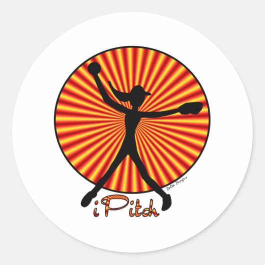 Fastpitch Softball Pitcher Sticker (Voorkant)