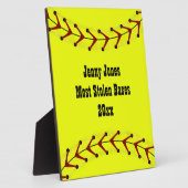 Fastpitch Softball Plaque Fotoplaat (Zijkant)