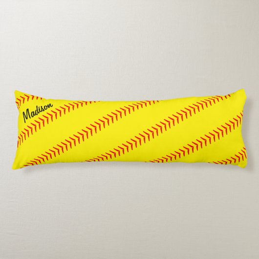 Fastpitch Softball Player Custom Name/Text Sports Lichaamskussen (Voorkant)