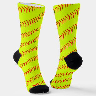 Fastpitch Softball Player Red Laces Spiral Sports Sokken