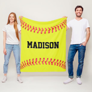 Fastpitch Softball Player/Team Name Persoonlijk Fleece Deken