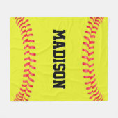 Fastpitch Softball Player/Team Name Persoonlijk Fleece Deken (Voorkant (Horizontaal))