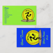 Fastpitch Softball-profielkaarten Visitekaartje (Voorkant / Achterkant)