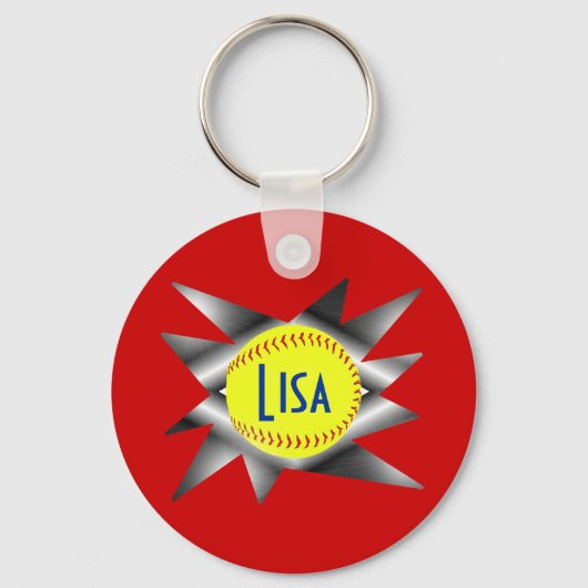 Fastpitch Softball Sleutelhanger (Voorkant)
