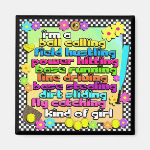 Fastpitch Softball-spelers Magnet Magneet