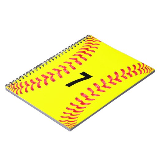 Fastpitch Softball Student-Athlete Spiral Notitieb Notitieboek (Linkerzijde)