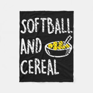 Fastpitch Softll Funny Cereal  Fleece Deken