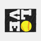 Fastpitch Softll Love Player Or Coach  Fleece Deken (Voorkant (Horizontaal))