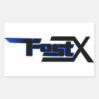 FastX blauwe sticker