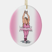 Fat Ballet Dancer in PInk Tutu Keramisch Ornament (Rechts)