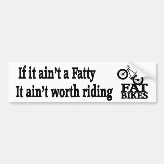 Fat Bike Bumpersticker (Voorkant)