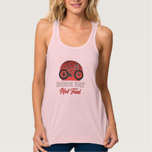 Fat Bike Burn Fat Not Fuel Bike Biker MTB Fatbike Tanktop