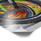 Fat Bike en Flames Foto Afdruk (Hoek)