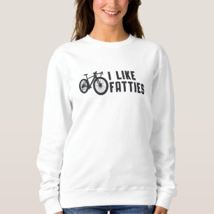 Fat Bike Ik hou van Fatties Biker Biking Retro Trui