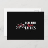 Fat Bike Real Man Ride Fatties Biker Biking Funny Briefkaart (Voorkant / Achterkant)
