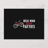 Fat Bike Real Man Ride Fatties Biker Biking Funny Briefkaart (Voorkant)