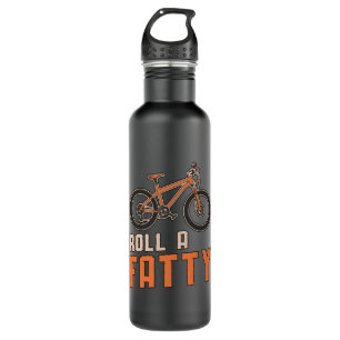 Fat Bike Roll Een Vette Mountainbike Biker Biking Waterfles