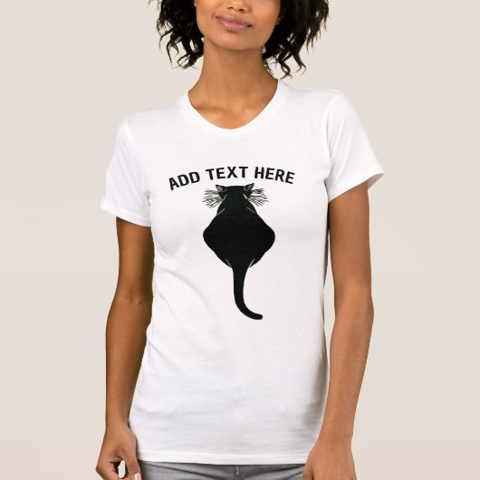 Fat Black Cat Back, tekst T-shirt bewerken (Voorkant)