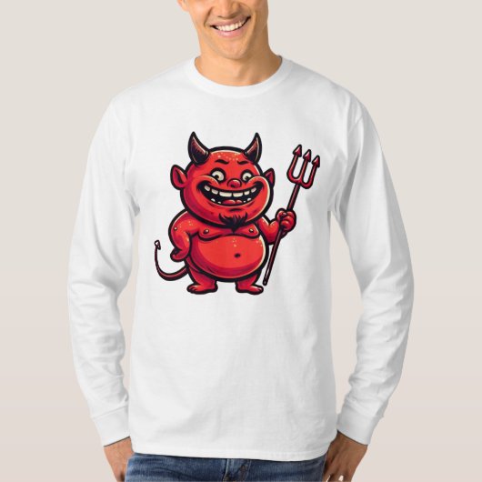 fat cartoon devil character t-shirt (Voorkant)