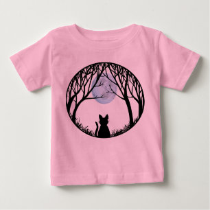 Fat Cat Baby's Shirt Zwart Cat Art Peuter Shirt