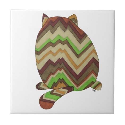 Fat Cat Back Tile Tegeltje (Voorkant)