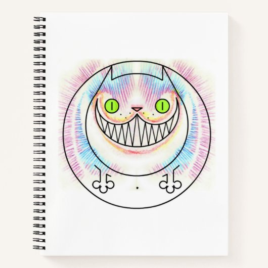 Fat Cat Happy Cat Cheshire Cat Spiral Notitieboek (Voorkant)